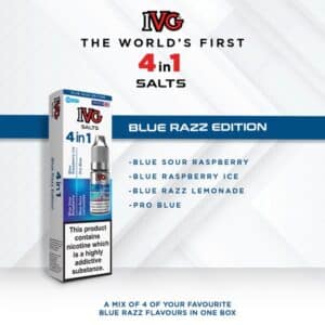 IVG 4 in 1 Nic Salts Blue Razz Edition Flavour IVG 4 in 1 Nic Salts Blue Razz Edition Flavour