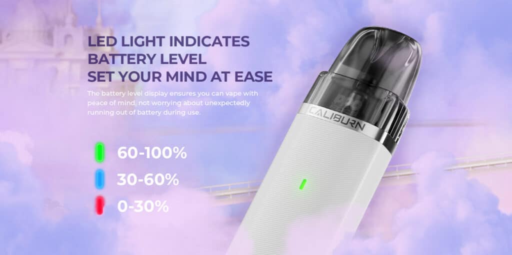 Uwell Caliburn G3 Lite Pod Kit Battery Indicator Uwell Caliburn G3 Lite Pod Kit Battery Indicator