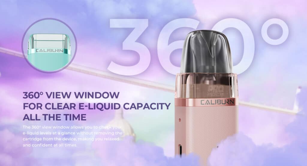 Uwell Caliburn G3 Lite Pod Kit View Window Uwell Caliburn G3 Lite Pod Kit View Window