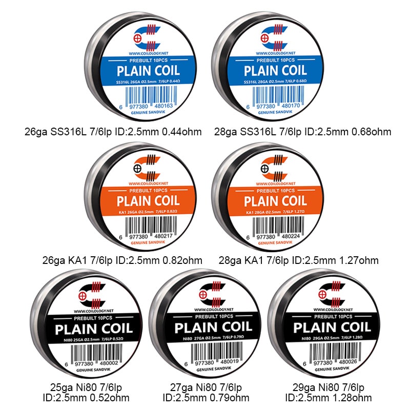 Coilology Prebuilt Sandvik Plain Coils Parameters