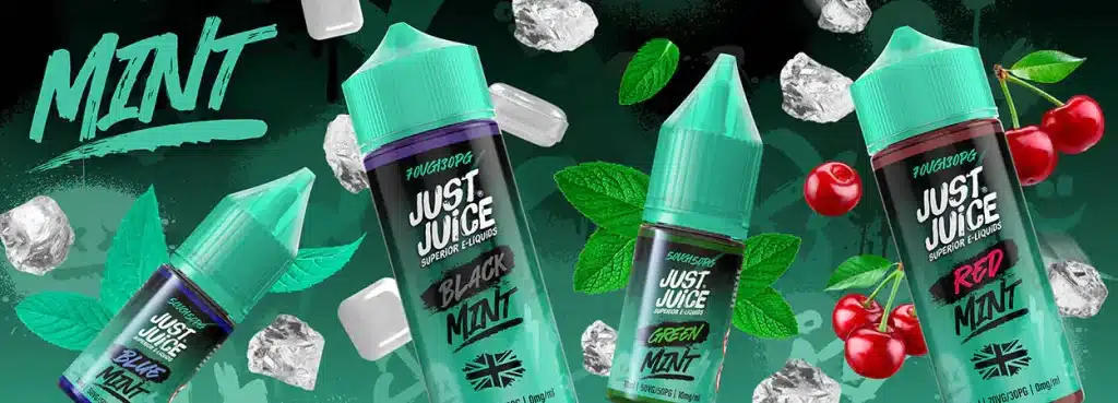 Just Juice Mint E-liquid 100ml Banner Image Just Juice Mint E-liquid 100ml Banner Image
