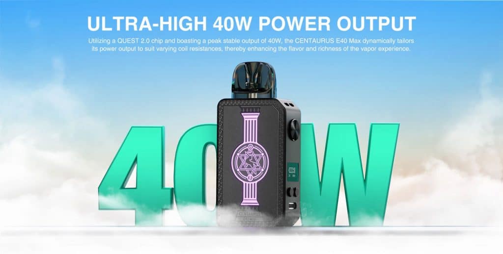 Lost Vape Centaurus E40 Max Pod Kit Power Output