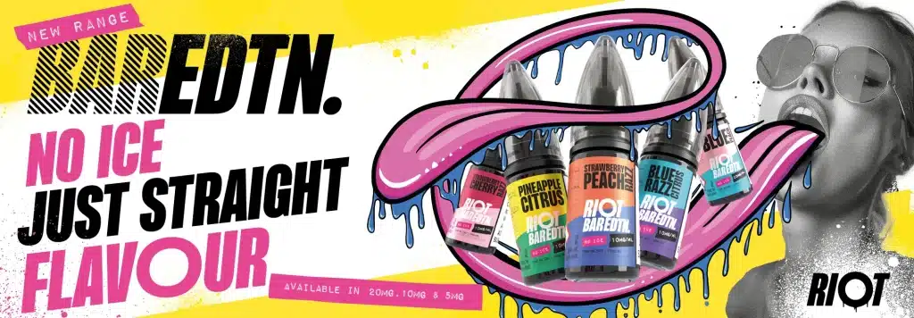 Riot Bar EDTN NO ICE Nic Salts Banner Cheap