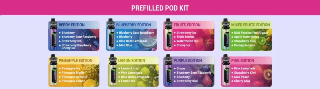 Elf Bar 4 in 1 Pod Kit Flavour Card 1 Elf Bar 4 in 1 Pod Kit Flavour Card 1