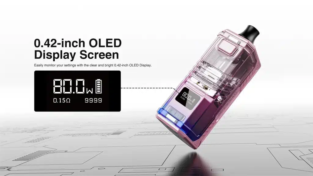 Lost Vape Centaurus G80 AIO Pod Kit Display Screen Lost Vape Centaurus G80 AIO Pod Kit Display Screen