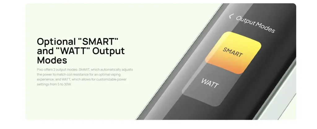 Aspire Pixo Pod Kit Smart & Watt Modes