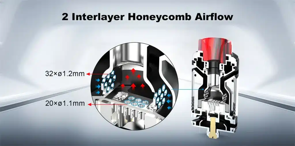 Hellvape Fat Rabbit 2 Solo RTA 2 Inter Layer Honeycomb Airflow