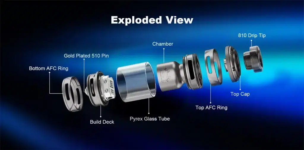 Hellvape Fat Rabbit 2 Solo RTA Exploded View
