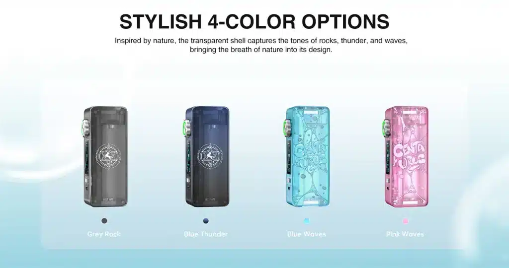 Lost Vape Centaurus N100 Box Mod Colour Options