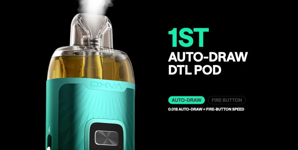 OXVA VPrime Pod Kit Auto Draw Function