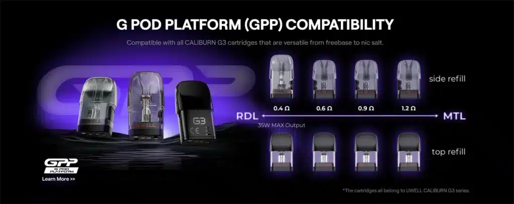 Uwell Caliburn G3 Pro Koko Pod Kit G Pod Compatibility Uwell Caliburn G3 Pro Koko Pod Kit G Pod Compatibility