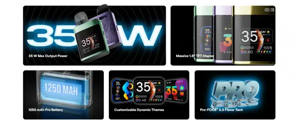 Uwell Caliburn G3 Pro Koko Pod Kit Key Features Uwell Caliburn G3 Pro Koko Pod Kit Key Features