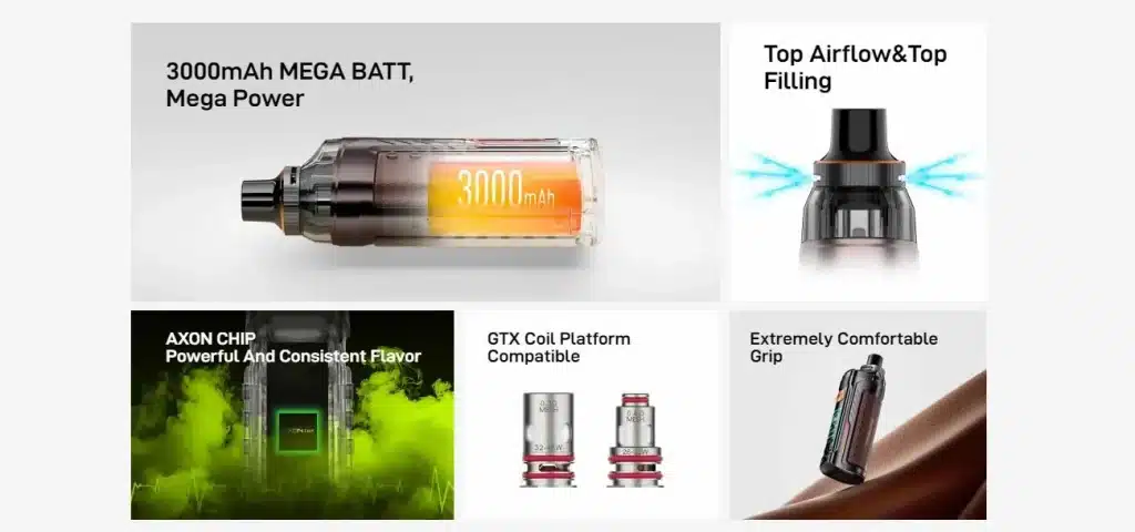 Vaporesso Armour G Pod Kit Key Features Vaporesso Armour G Pod Kit Key Features