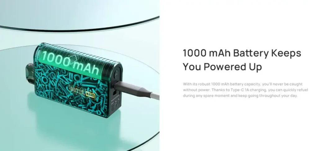 Aspire Gotek Nano Pod Kit Battery Power