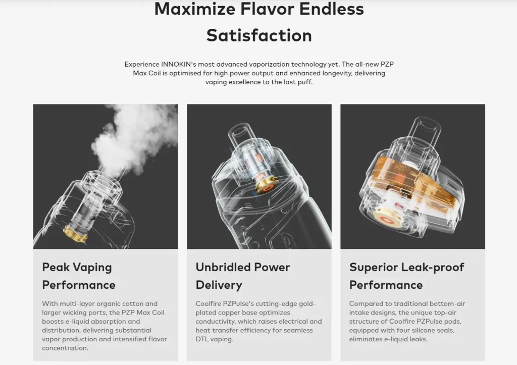 Innokin Coolfire PZPulse Pod Kit Flavour Production