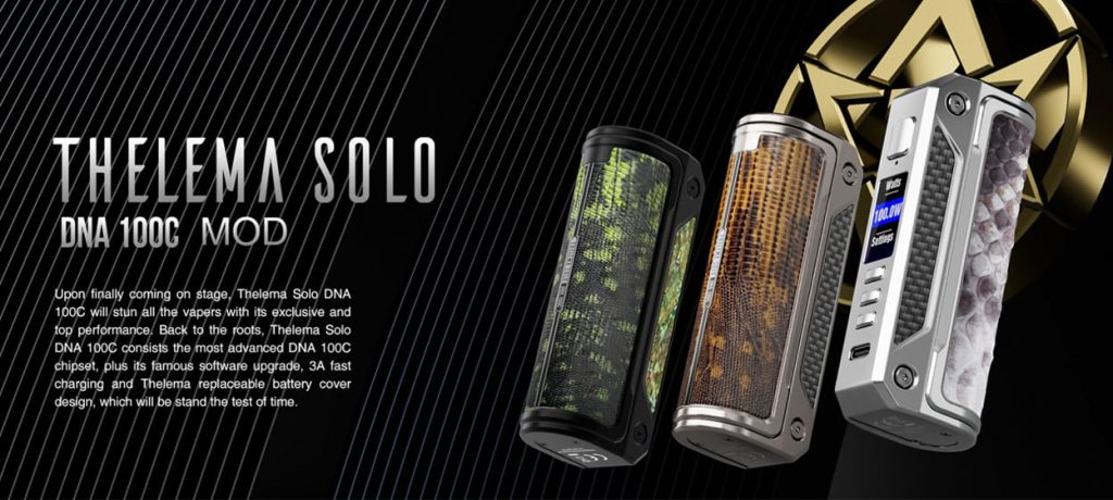 lost vape dna mod Thelema Solo Box | FREE DEL Alto Pods Price | sub-ohm vaping flavor:BLACK DRAGON