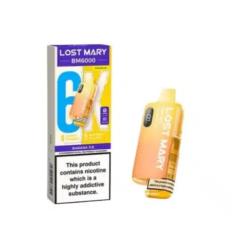 Lost Mary BM6000 Refillable Prefilled Vape Kit Banana Ice