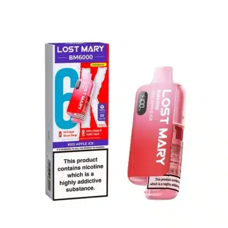 Lost Mary BM6000 Refillable Prefilled Vape Kit Red Apple Ice