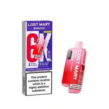 Lost Mary BM6000 Refillable Prefilled Vape Kit Strawberry Raspberry Blackberry