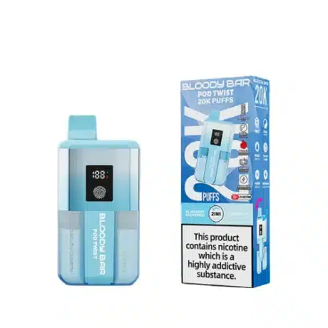 Bloody Bar Pod Twist 20K Vape Kit Blueberry Raspberry Cherry Ice