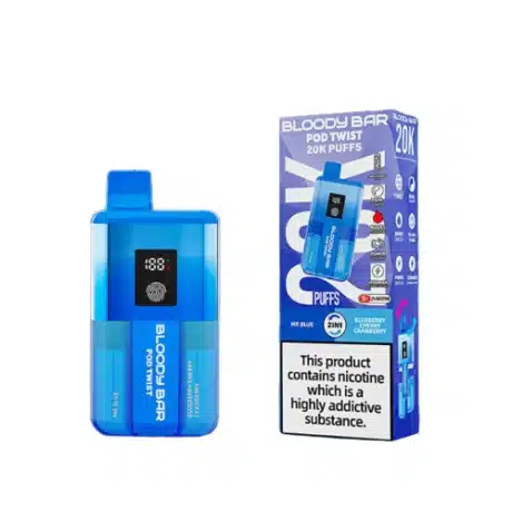 Bloody Bar Pod Twist 20K Vape Kit Mr Blue Blueberry Cherry Cranberry