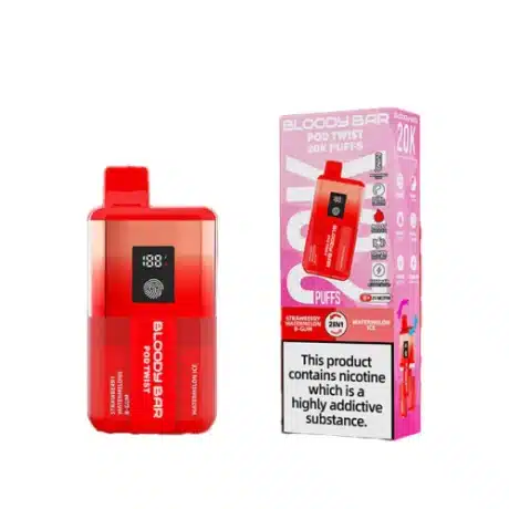 Bloody Bar Pod Twist 20K Vape Kit Strawberry Watermelon B Gum Watermelon Ice