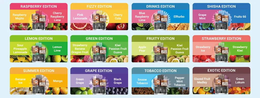 Elf Bar Dual 10K Prefilled Pods Flavours
