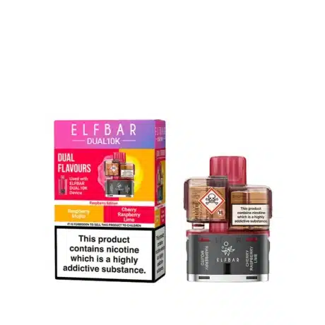 Elf Bar Dual 10K Prefilled Pods Raspberry Edition