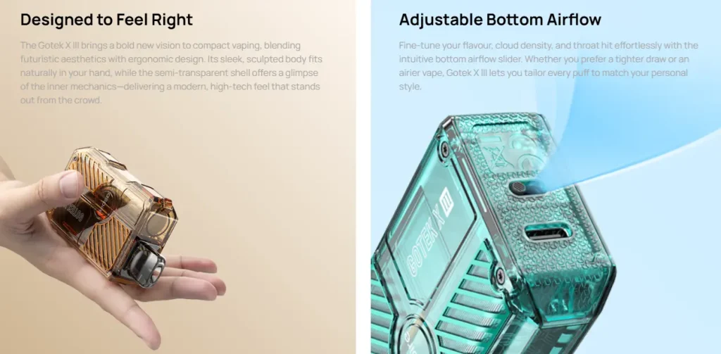 Aspire Gotek X3 Vape Kit Adjustable Bottom Airflow