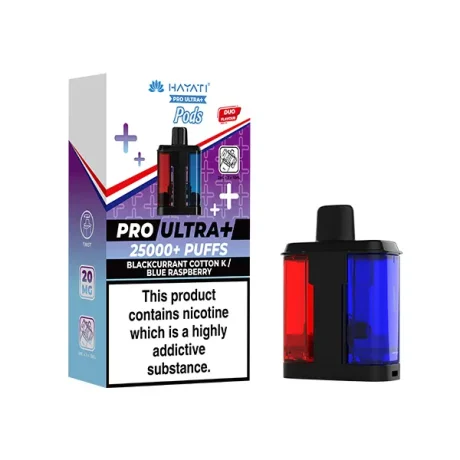 Hayati Pro Ultra Plus 25K Refill Pods Blackcurrant Cotton K Blue Raspberry
