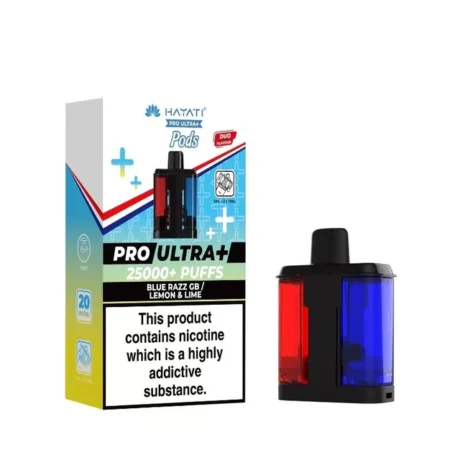 Hayati Pro Ultra Plus 25K Refill Pods Blue Razz GB Lemon & Lime
