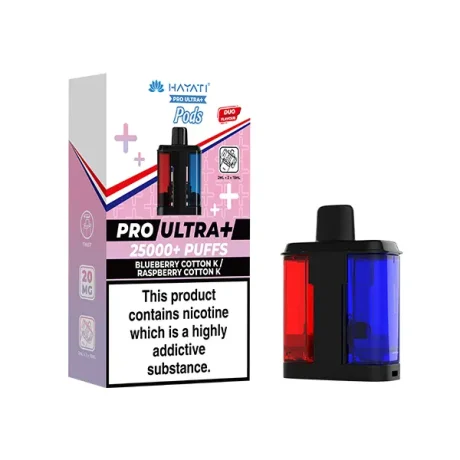 Hayati Pro Ultra Plus 25K Refill Pods Blueberry Cotton K Raspberry Cotton K