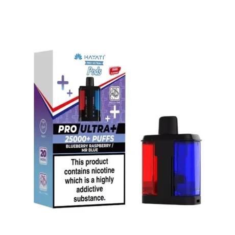 Hayati Pro Ultra Plus 25K Refill Pods Blueberry Raspberry Mr Blue