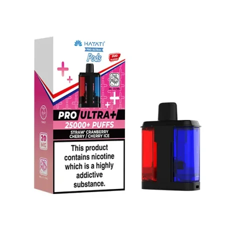 Hayati Pro Ultra Plus 25K Refill Pods Straw Cranberry Cherry Cherry Ice