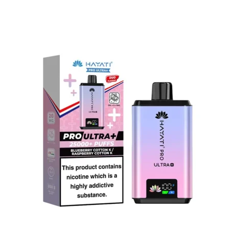 Hayati Pro Ultra Plus 25K Vape Kit Blueberry Cotton K Raspberry Cotton K