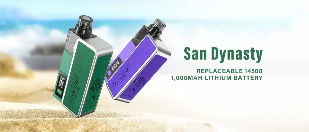 San Dynasty Pod Kit By Orca Vape Replaceable 14500 Battery