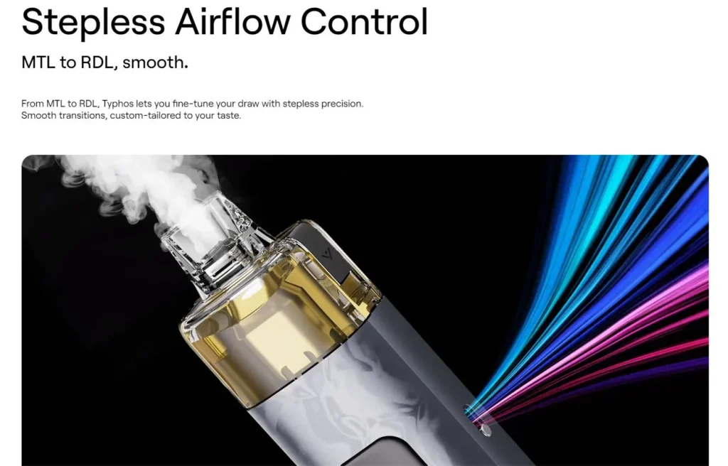 Uwell Typhos Pod Kit Airflow