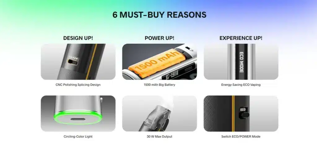 VOOPOO VMATE PRO 2 Pod Kit Key Features