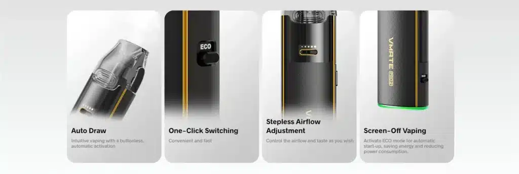 VOOPOO VMATE PRO 2 Pod Kit Specifications