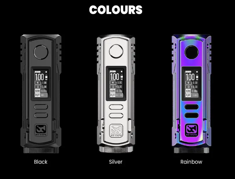 BD Vape Rayden 100 Mod Colours