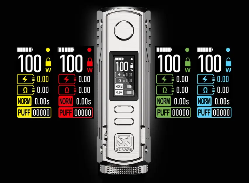 BD Vape Rayden 100 Mod Display