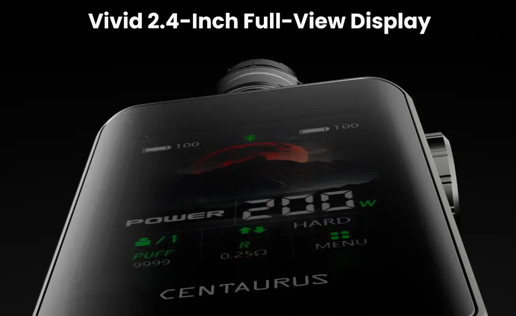 Lost Vape Centaurus BT200 Box Mod Full View Display