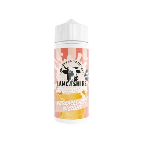 The Lancashire Ice Creamery 100ml Shortfill Caramelised Biscuit