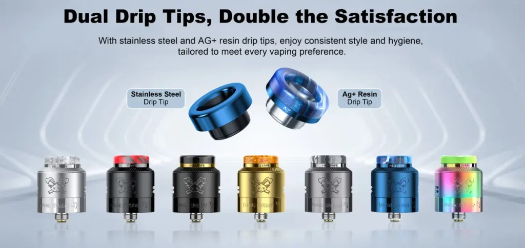 Hellvape Dead Rabbit 4 RDA Dual Drip Tips