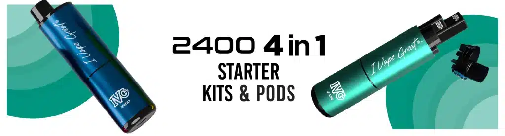 IVG 2400 Rechargeable Vape Kit & Reload Pods