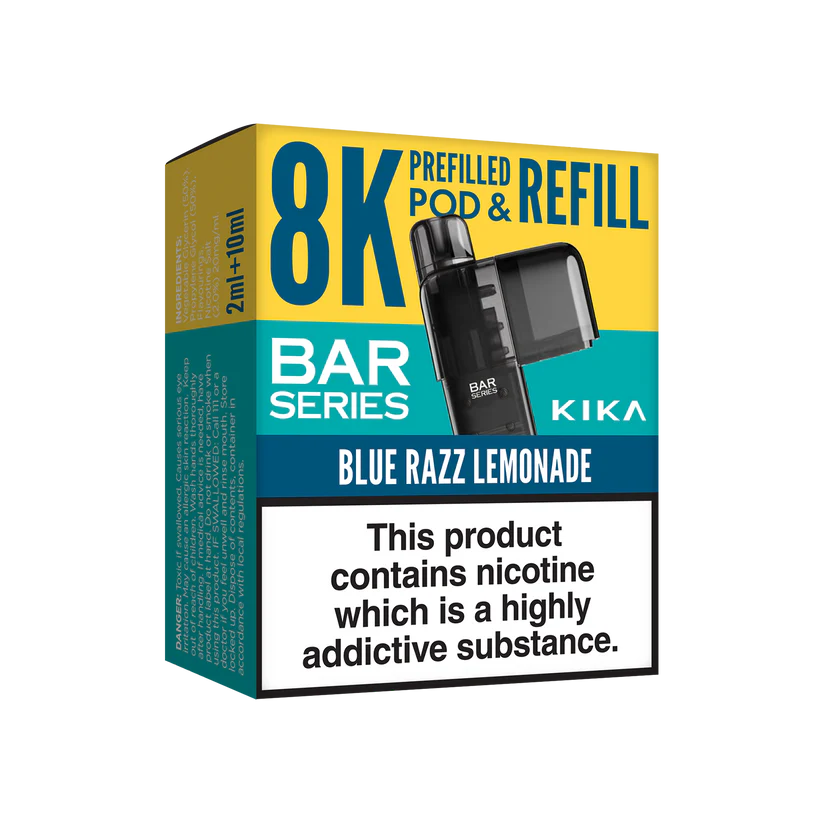 Bar Series Kika 8K Prefilled Pods Blue Razz Lemonade