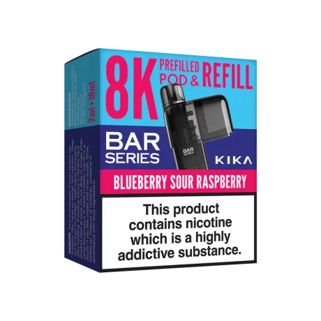 Bar Series Kika 8K Prefilled Pods Blue Sour Raspberry