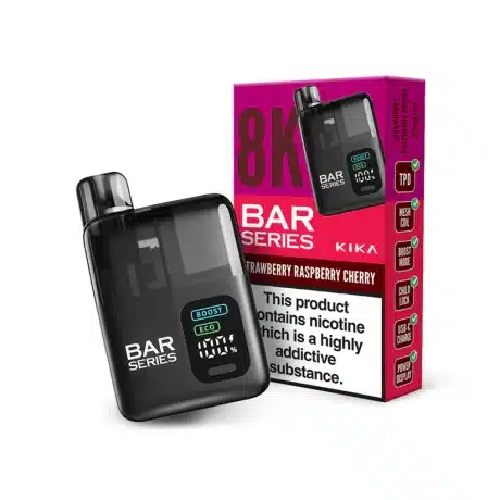 Bar Series Kika 8K Vape Kit Strawberry Raspberry Cherry