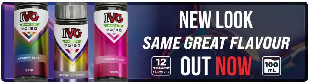 IVG 7030 100ml Shortfill E-Liquid Banner