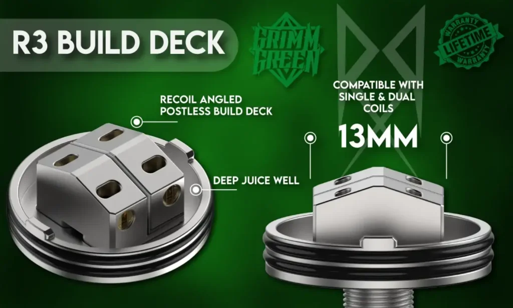 Recoil R3 RDA By Thunder Cloud X Grimm Green Build Deck